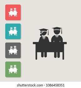 Student - vector icon. Symbol for web, infographics, print design and mobile UX/UI kit. Vector illustration, EPS10.
