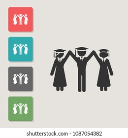 Student - vector icon. Symbol for web, infographics, print design and mobile UX/UI kit. Vector illustration, EPS10.