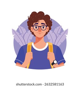 Ilustración vectorial estudiantil.  Archivo EPS 10