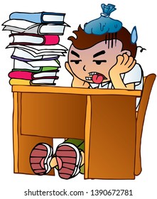 Student vector illustration suitable for any graphic project such as book design, sticker or website