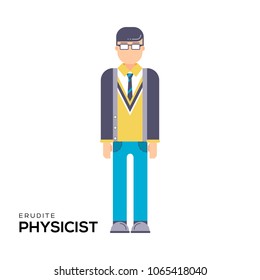 student vector illustration symbol object. Flat icon style concept design