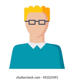 Student vector illustraton in flat style on white background