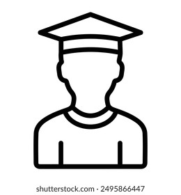 Student Vector Line Icon Design