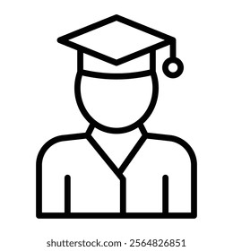 Student Vector Line Icon Design