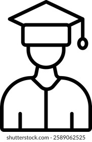 Student Vector Line Icon Design