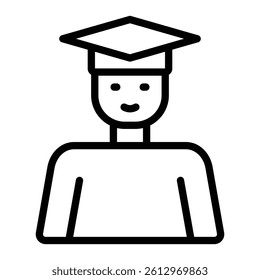 Student Vector Line Icon Design