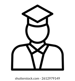 Student Vector Line icon Design