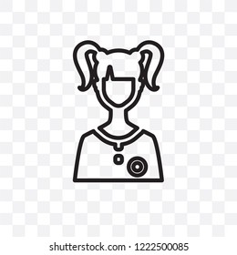 Student vector linear icon isolated on transparent background, Student transparency concept can be used for web and mobile