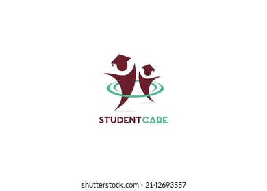 Student vector logo design. Graduation logo vector on white background.