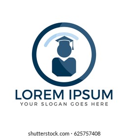 Student vector logo. School, University or Educational institute logo.