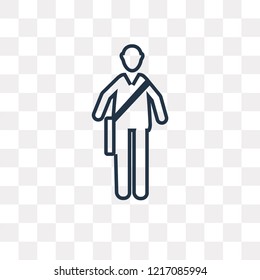 Student vector outline icon isolated on transparent background, high quality linear Student transparency concept can be used web and mobile
