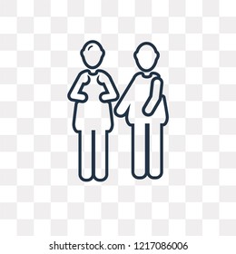 Student vector outline icon isolated on transparent background, high quality linear Student transparency concept can be used web and mobile
