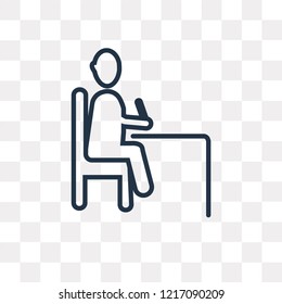 Student vector outline icon isolated on transparent background, high quality linear Student transparency concept can be used web and mobile