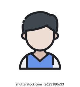 Student Vector for School Learner and Academic Icon. Education person illustration. Classroom and knowledge growth concept. Filled Line Icon