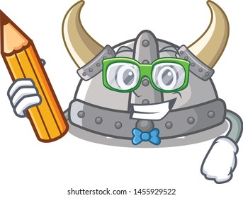 Student viking helmet in the cartoon shape