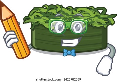 Student wakame chuka isolated with the mascot