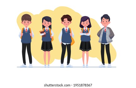 Student Wearing Uniform Character Collection