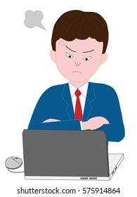 The student who is angry at a computer malfunction.
