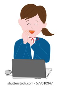The student who studies using a computer.