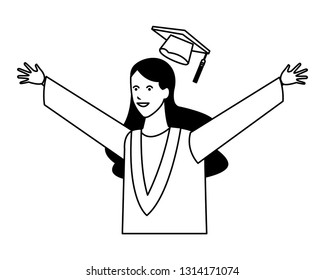 student woman in graduation
