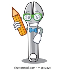Student wrench character cartoon style