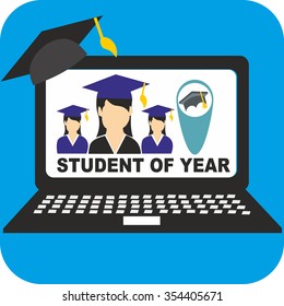 Student of the year vector illustration