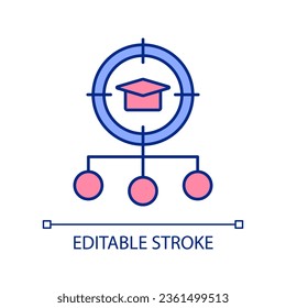 Student-centered learning RGB color icon. Exploring academic interests. Driving student motivation. Isolated vector illustration. Simple filled line drawing. Editable stroke. Arial font used