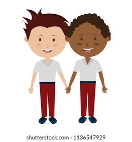 students boys couple characters