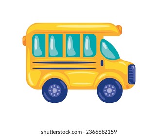 students bus school cute icon isolated
