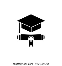 Students cap, education, graduate set icon, logo isolated on white background