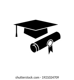 Students cap, education, graduate set icon, logo isolated on white background