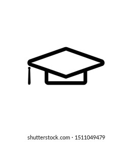 Students cap, education Icon vector