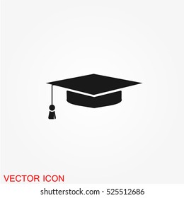 Students cap, education Icon vector