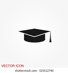 Students cap, education Icon vector