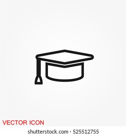 Students cap, education Icon vector
