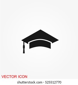 Students cap, education Icon vector