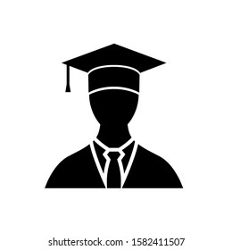 Students cap, education,University avatar, Graduate icon, logo isolated on white background.