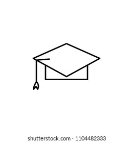 Student's cap icon. Element of web icon for mobile concept and web apps. Thin line Student's cap icon can be used for web and mobile. Premium icon on white background