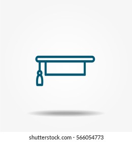 Students cap icon vector signs