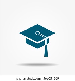Students cap icon vector signs