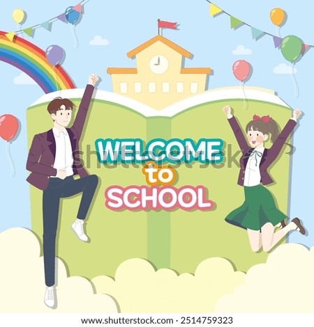 students, celebration, admiision, enter the school