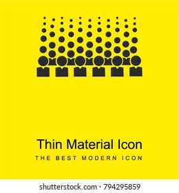 Students class auditory bright yellow material minimal icon or logo design