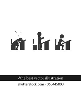 students in classroom  icon