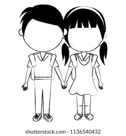 students couple avatars characters