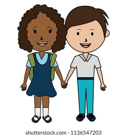 students couple avatars characters