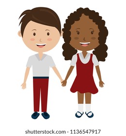 students couple avatars characters