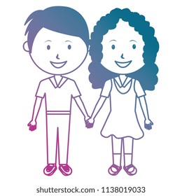 students couple avatars characters