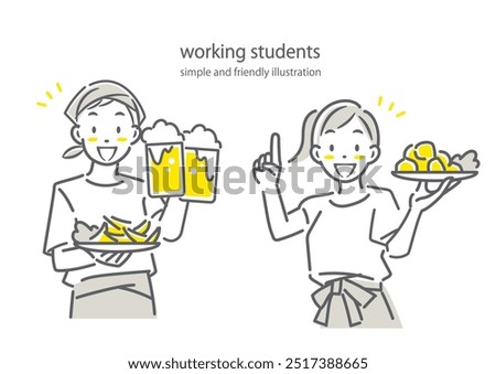 students doing part time job at pub
