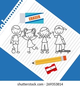 students drawn design, vector illustration eps10 graphic 