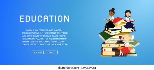 Students and education,Students read the book to learn pictures and wisdom.